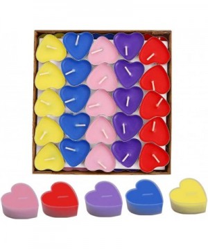 50 Pack Heart Shaped Unscented Tea Lights Candles Smokeless Candles - CN18LGU4LSU $15.32 Birthday Candles