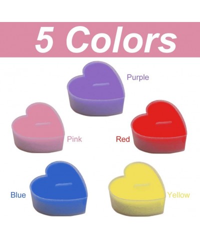 50 Pack Heart Shaped Unscented Tea Lights Candles Smokeless Candles - CN18LGU4LSU $15.32 Birthday Candles