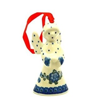 Polish Pottery Ornament - Angel - Blue Poppy - C312NDUH5SF $23.05 Ornaments