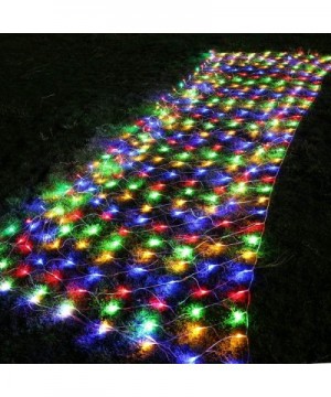 12ft x 5ft 360 LED Connectable Christmas Net Lights- 8 Modes Bush Lights Mesh Netting Lights for Christmas Trees- Bushes- Wed...