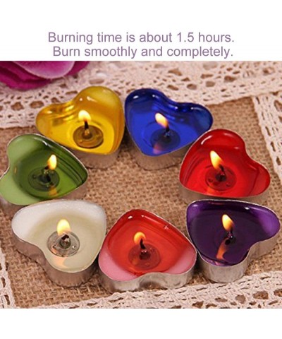 50 Pack Heart Shaped Unscented Tea Lights Candles Smokeless Candles - CN18LGU4LSU $15.32 Birthday Candles