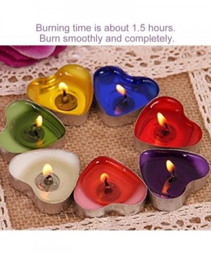 50 Pack Heart Shaped Unscented Tea Lights Candles Smokeless Candles - CN18LGU4LSU $15.32 Birthday Candles