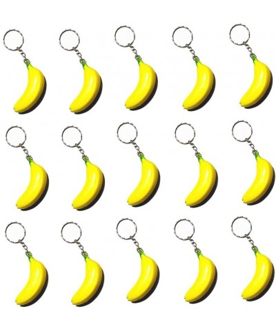 15 Pack Banana Keychains for Kids Party Favors Supplies- School Carnival Prizes- Party Bag Gift Fillers- Banana Stress Reliev...