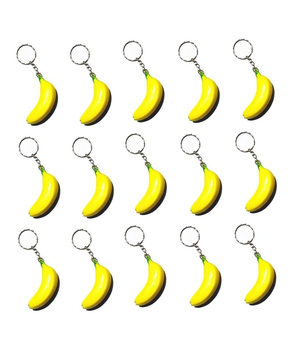 15 Pack Banana Keychains for Kids Party Favors Supplies- School Carnival Prizes- Party Bag Gift Fillers- Banana Stress Reliev...