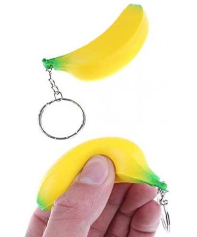 15 Pack Banana Keychains for Kids Party Favors Supplies- School Carnival Prizes- Party Bag Gift Fillers- Banana Stress Reliev...