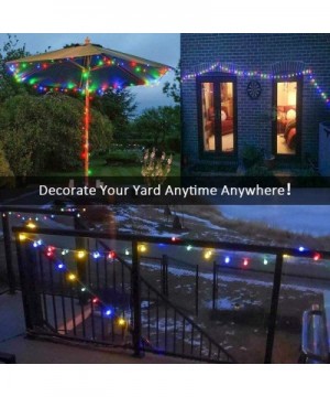 2 Pack 18ft String Lights Outdoor 30 LED Battery Operated Globe Solar Patio Light 8 Modes Waterproof Crystal Fairy Light with...
