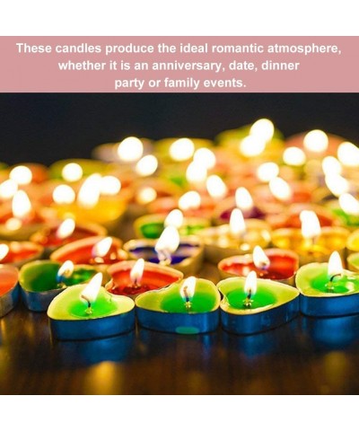 50 Pack Heart Shaped Unscented Tea Lights Candles Smokeless Candles - CN18LGU4LSU $15.32 Birthday Candles