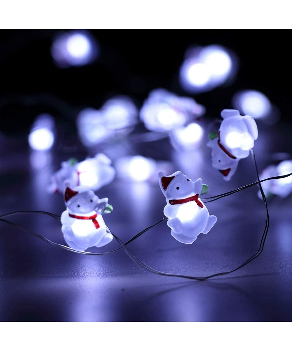 Cute Christmas Decorations Snowman Lights- Christmas String Lights 10FT 30 LED Battery Powered for Outdoor Garden-Lawn-Patio-...