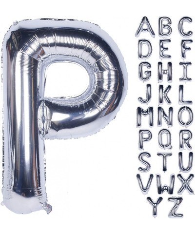 Letter Balloons 40 Inch Giant Jumbo Helium Foil Mylar for Party Decorations Silver P - Letter P - CU18U7TSXMH $5.46 Balloons