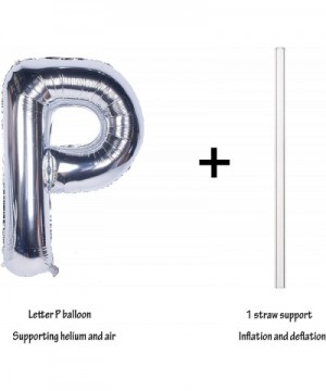 Letter Balloons 40 Inch Giant Jumbo Helium Foil Mylar for Party Decorations Silver P - Letter P - CU18U7TSXMH $5.46 Balloons