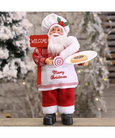 11.8" Standing Santa Claus Christmas Figurine Figure Decoration- Santa Claus Standing Doll- Cute Creative Santa Claus Doll (R...