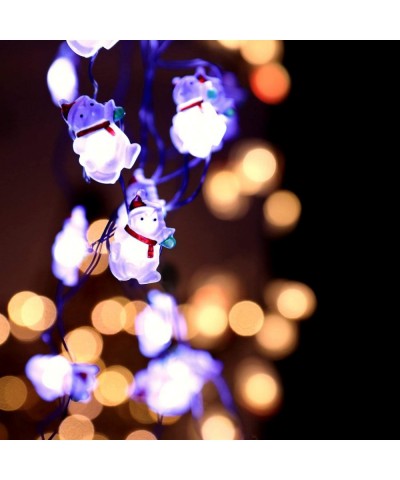 Cute Christmas Decorations Snowman Lights- Christmas String Lights 10FT 30 LED Battery Powered for Outdoor Garden-Lawn-Patio-...