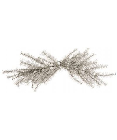 Christmas Swag 30 Inch with Silver Glittered Pine Needle Design - CP1879QWIWL $24.32 Swags