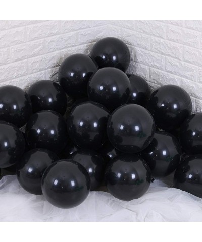 100 Pcs Black Latex Balloons 10 inch Large Helium Party Balloons for Wedding Birthday Ceremony Decorations - Black - CK193YU0...