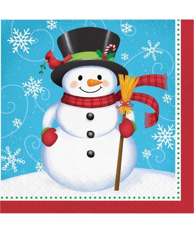 Frosty Winter Party Supply Pack Bundle Includes Paper Plates and Napkins for 8 Guests in a Snowman & Penguin Design - CA18L6Z...