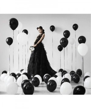 100 Pcs Black Latex Balloons 10 inch Large Helium Party Balloons for Wedding Birthday Ceremony Decorations - Black - CK193YU0...