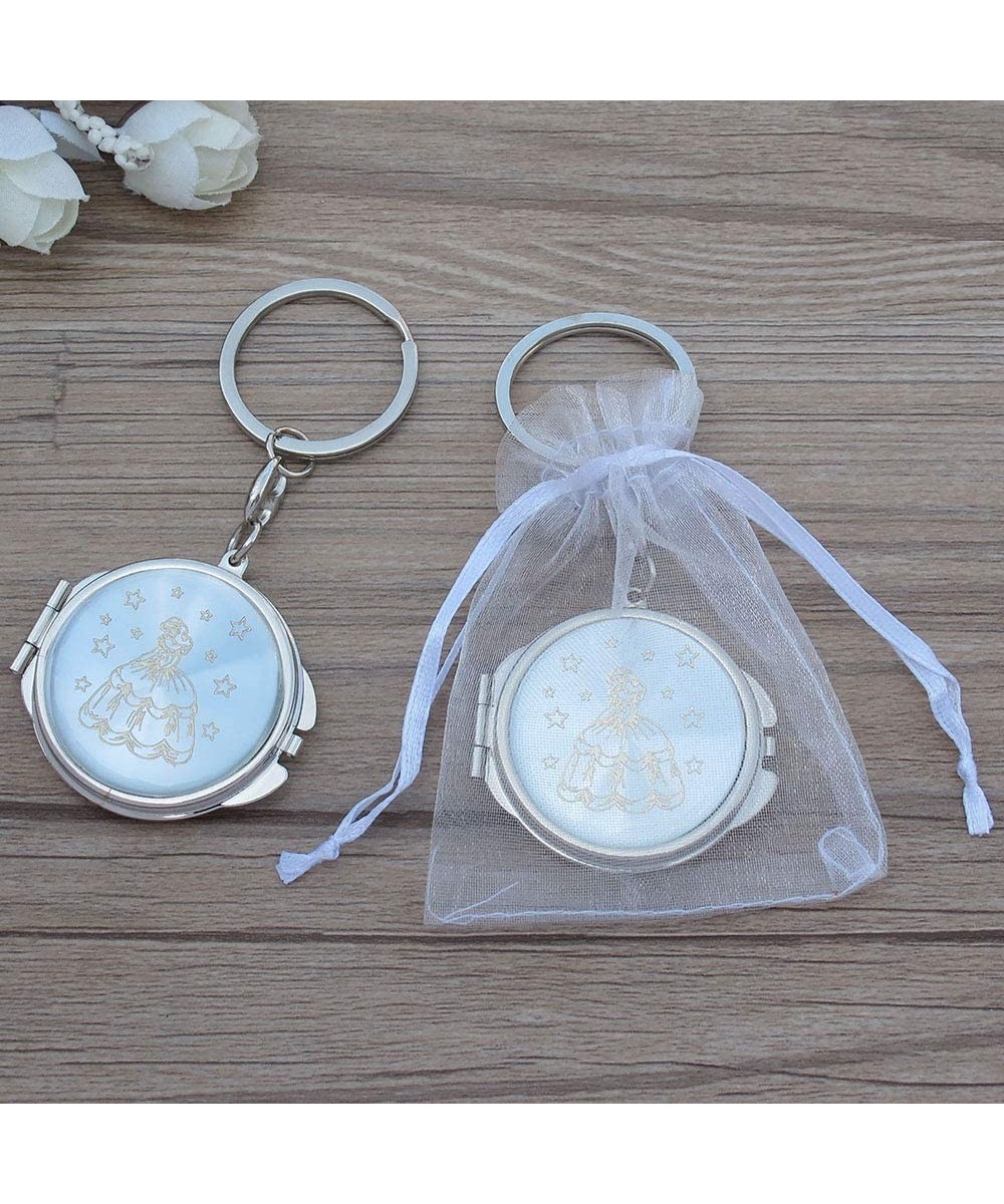 Quinceanera Party Favor (12 PCS) Sweet 16 Mini Compact Mirror Keychain Recuerdos de Sweet 15 Princess Theme 18 Birthday Gift ...