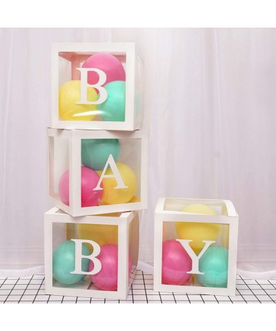 Baby Shower Decorations Foldable Baby Balloon Box Set with Sticky Letter for Gender Reveal- Baby First Birthday Party- All Th...