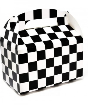 48 Checkered Racing Treat Boxes Race Car Theme Cardboard Box Black and White Flag Cars Sport Paper Gable Holder for Kid Boys ...