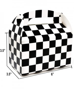 48 Checkered Racing Treat Boxes Race Car Theme Cardboard Box Black and White Flag Cars Sport Paper Gable Holder for Kid Boys ...