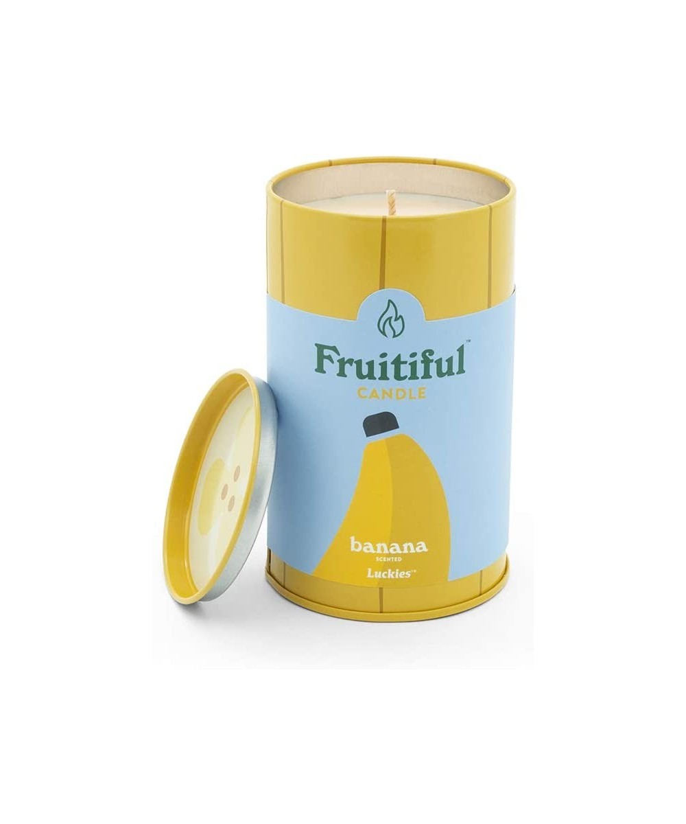 Fruit-Scented Fruitiful Candles - Aromatic Soy Candles in Vibrant- Fruity Tins - Scented Candle with Long Burn Time - Banana ...