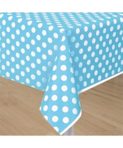 Polka Dot Plastic Tablecloth- 108" x 54"- Light Blue - Light Blue - C511UUYOU59 $3.93 Invitations