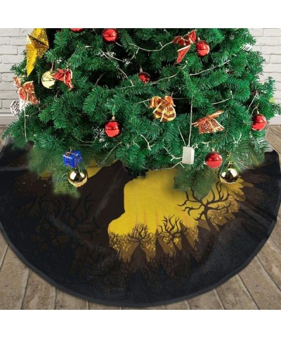 Xmas Tree Decorations Skirts Happy Halloween Trendy Family Faux Fur Elegant Christmas Tree Skirt Mat Holiday Party Ornaments ...