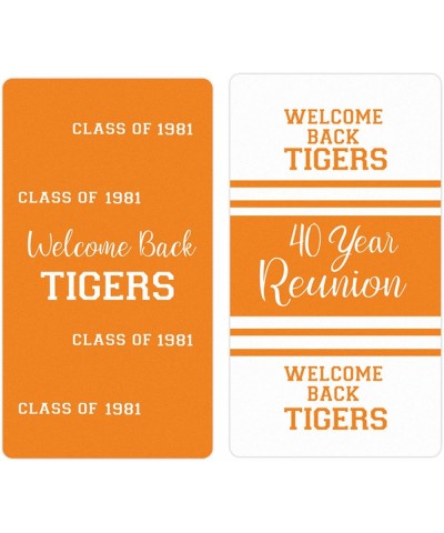 Personalized Class Reunion Mini Candy Bar Wrappers - 45 Stickers (Orange) - Orange - CL196Q45QG7 $10.66 Favors