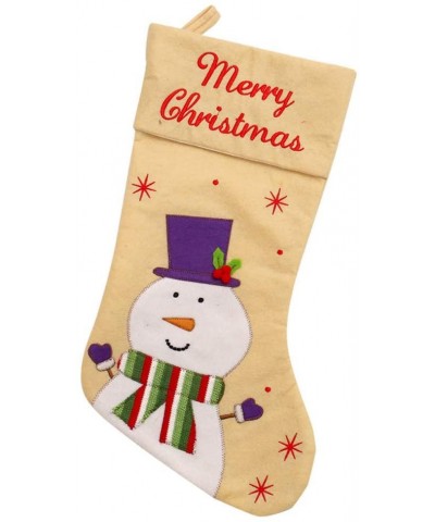 Christmas DecorCandy Bag Tree Ornament Stocking Santa Claus Snowman Sock Decor- Christmas Ornaments Advent Calendar Pillow Co...