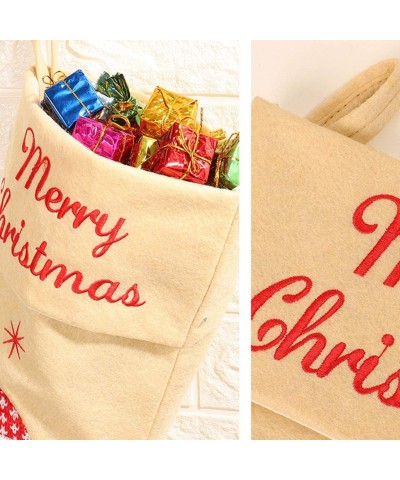 Christmas DecorCandy Bag Tree Ornament Stocking Santa Claus Snowman Sock Decor- Christmas Ornaments Advent Calendar Pillow Co...