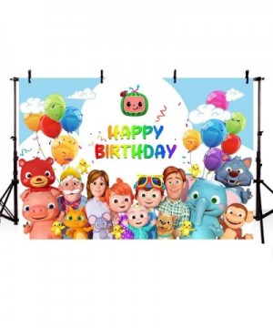 Cocomelon Party Backdrop Cartoon Newborn Background for Baby Shower Backdrop Baby Kids 1St Birthday Party Photo Studio Outdoo...