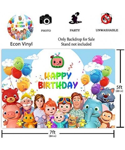 Cocomelon Party Backdrop Cartoon Newborn Background for Baby Shower Backdrop Baby Kids 1St Birthday Party Photo Studio Outdoo...