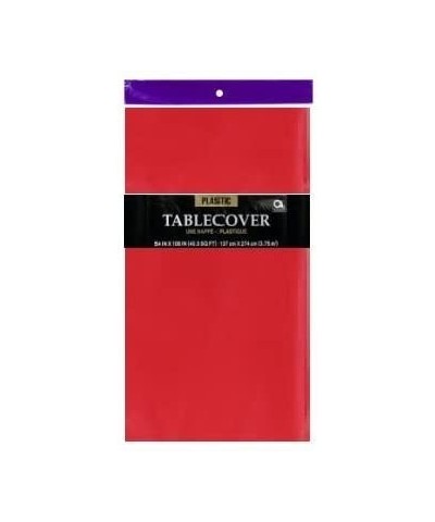 Red Plastic Table Cover (54" x 108")- 1-Pack - Red - CI11YY1EKHR $3.71 Tablecovers
