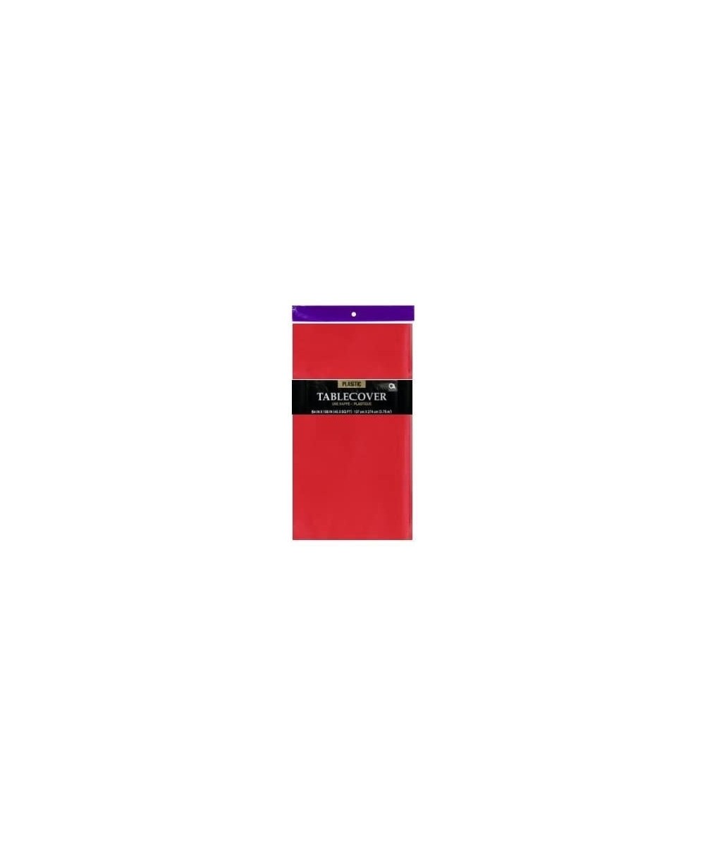 Red Plastic Table Cover (54" x 108")- 1-Pack - Red - CI11YY1EKHR $3.71 Tablecovers