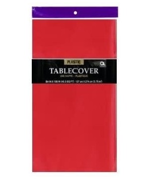 Red Plastic Table Cover (54" x 108")- 1-Pack - Red - CI11YY1EKHR $3.71 Tablecovers