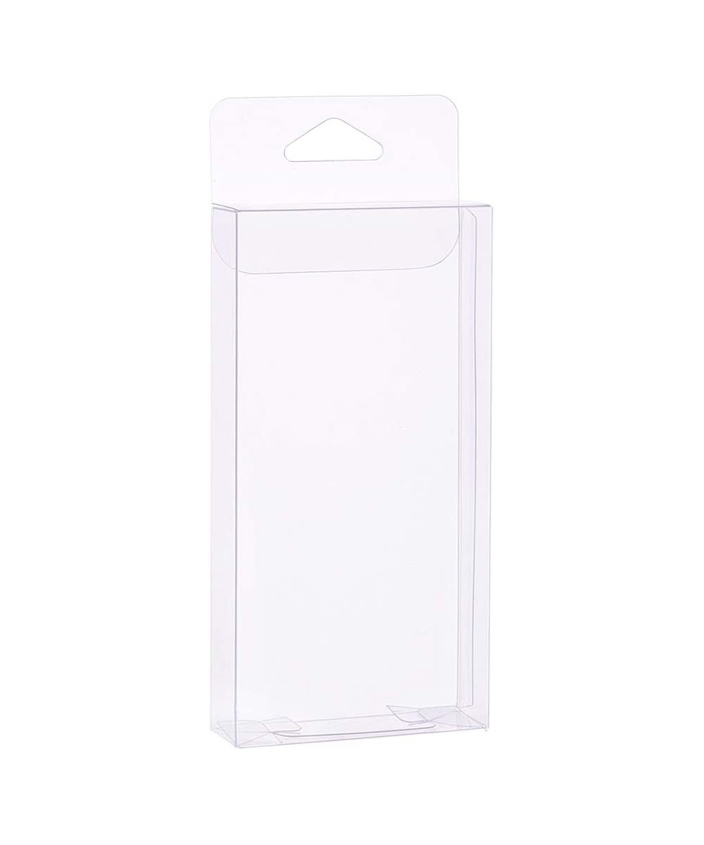 30PCS 4.5x2.5x0.8 Clear Favor Boxes Rectangle PVC Hanging Transparent Gift Boxes for Christmas Wedding Party Ornaments Gifts ...