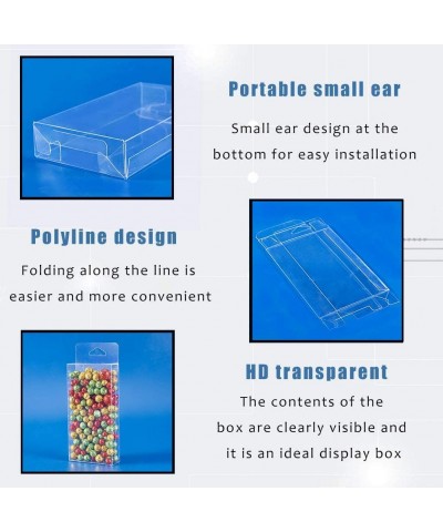 30PCS 4.5x2.5x0.8 Clear Favor Boxes Rectangle PVC Hanging Transparent Gift Boxes for Christmas Wedding Party Ornaments Gifts ...