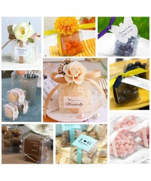 30PCS 4.5x2.5x0.8 Clear Favor Boxes Rectangle PVC Hanging Transparent Gift Boxes for Christmas Wedding Party Ornaments Gifts ...