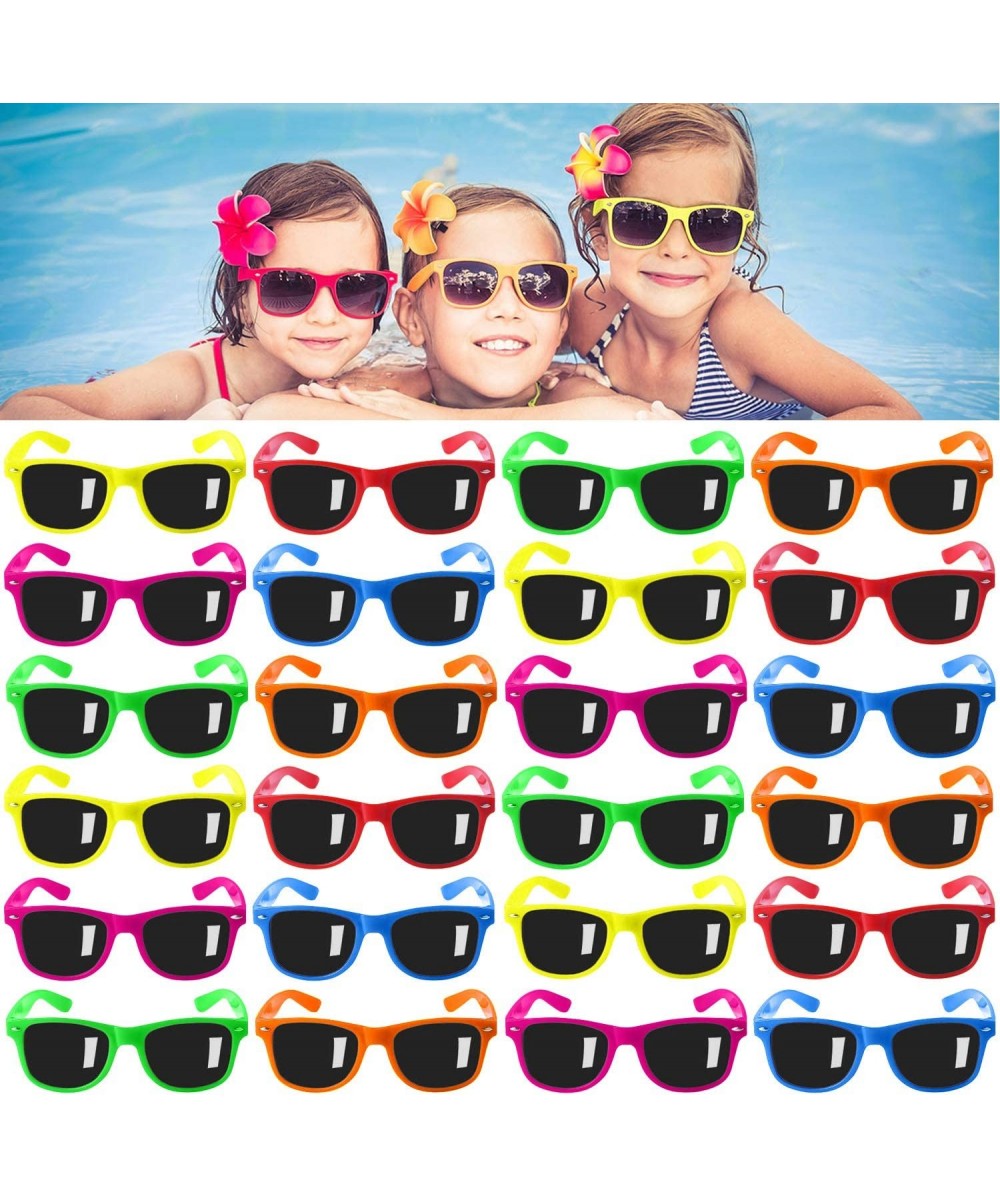 Kids Sunglasses Party Favors- 24Pack Neon Sunglasses for Kids-Boys and Girls- Great Gift for Birthday Party Supplies- Beach- ...