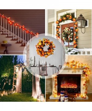 Maple Leaf String Lights- Thanksgiving Decoration Lights- Waterproof String Lights 40 LED Leaf Lights 20 Ft Autumn Garland Li...