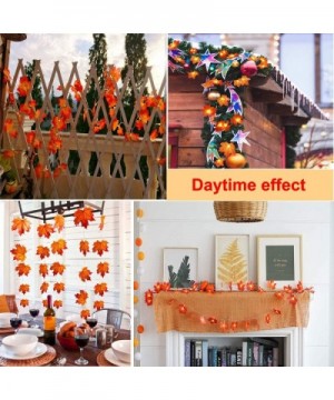 Maple Leaf String Lights- Thanksgiving Decoration Lights- Waterproof String Lights 40 LED Leaf Lights 20 Ft Autumn Garland Li...