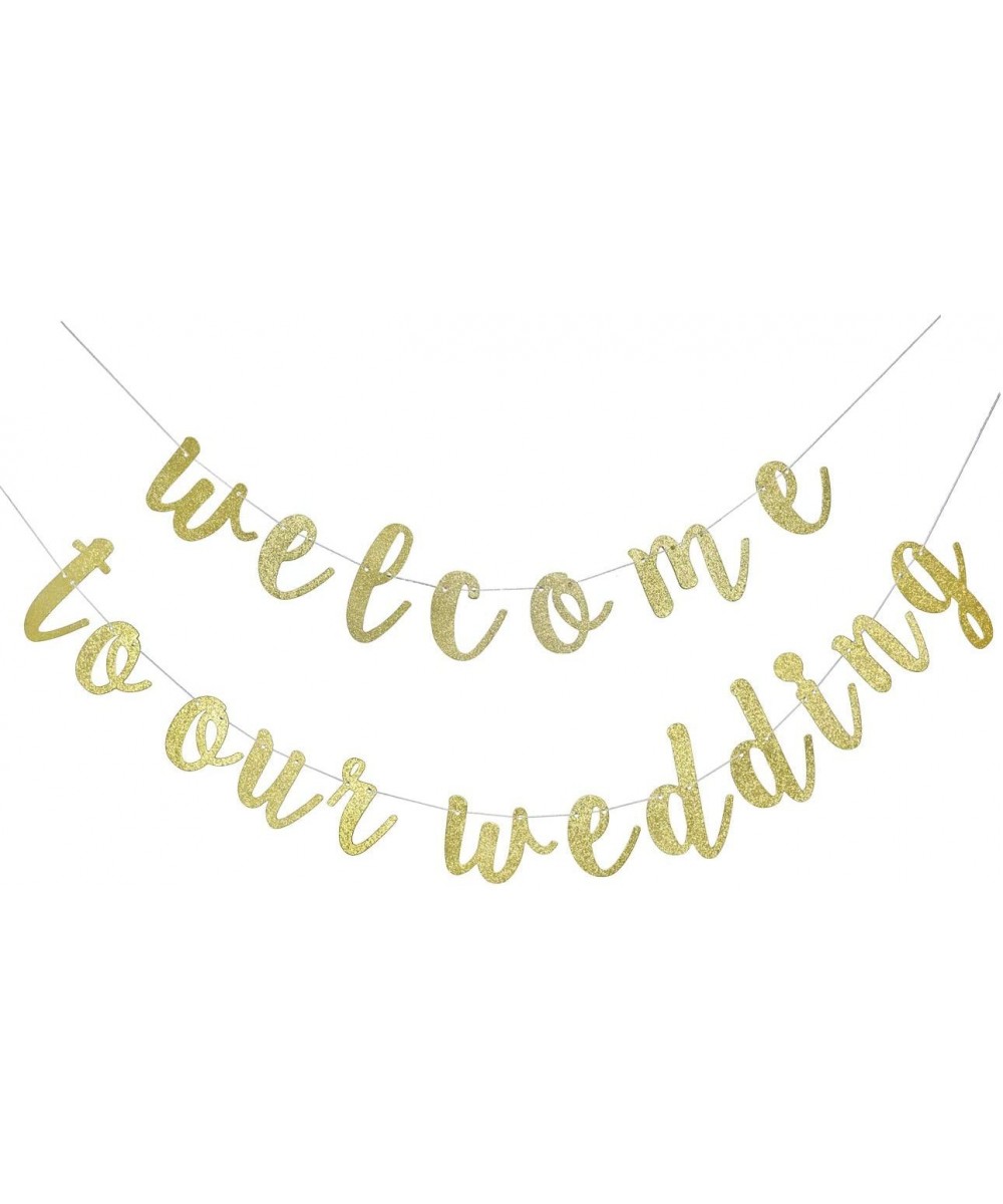 Welcome to Our Wedding Banner (Gold) - CP196QRKDKM $8.72 Banners