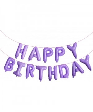 Purple Happy Birthday Aluminum Foil Letters Balloons 16 Inch Aluminum Foil Banner Balloons for Birthday Party Decorations and...