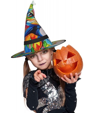 Dream About Fluorescent Leader Wolf Halloween Decorations Witch Hat Lights Glowing for Home Party Yard Outdoor Garden Tree - ...