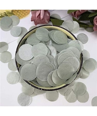 1" Circle Confetti Round Tissue Paper Table Confetti Dots for Wedding Birthday Party Decoration (Silver) - Silver - C919722EI...