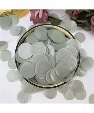 1" Circle Confetti Round Tissue Paper Table Confetti Dots for Wedding Birthday Party Decoration (Silver) - Silver - C919722EI...