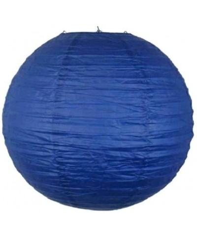 Round Paper Lanterns Lamp Wedding Birthday Party Decoration Available Sizes 4" to 18" (Royal Blue- 4"/10CM) - Royal Blue - CB...