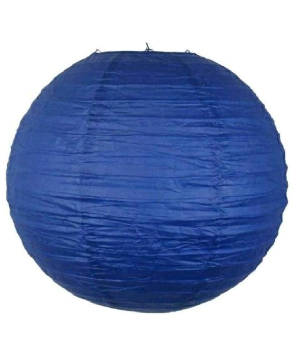 Round Paper Lanterns Lamp Wedding Birthday Party Decoration Available Sizes 4" to 18" (Royal Blue- 4"/10CM) - Royal Blue - CB...
