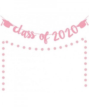 Rose Gold Glittery Class Of 2020 Banner and Rose Gold Glittery Graduation Cap Banner- 2020 Graduation Party Decorations/High ...