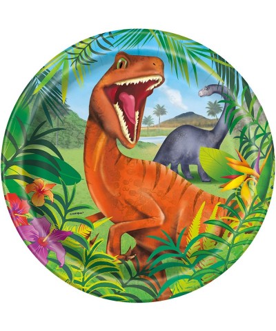 Dinosaur Birthday Party Supplies Pack Including Plates and Napkins for 16 Guests - CH195SOL5EL $7.63 Party Packs